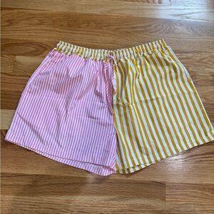 Amazon Pink and Yellow Striped pull-on Shorts